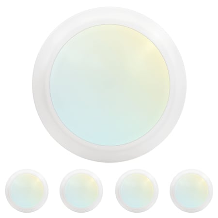 Luxrite 6 Inch LED Disk Light 5CCT 2700K-5000K 12.5W 1000LM Dimmable Damp Rated Energy Star ETL, 4PK LR23870-4PK